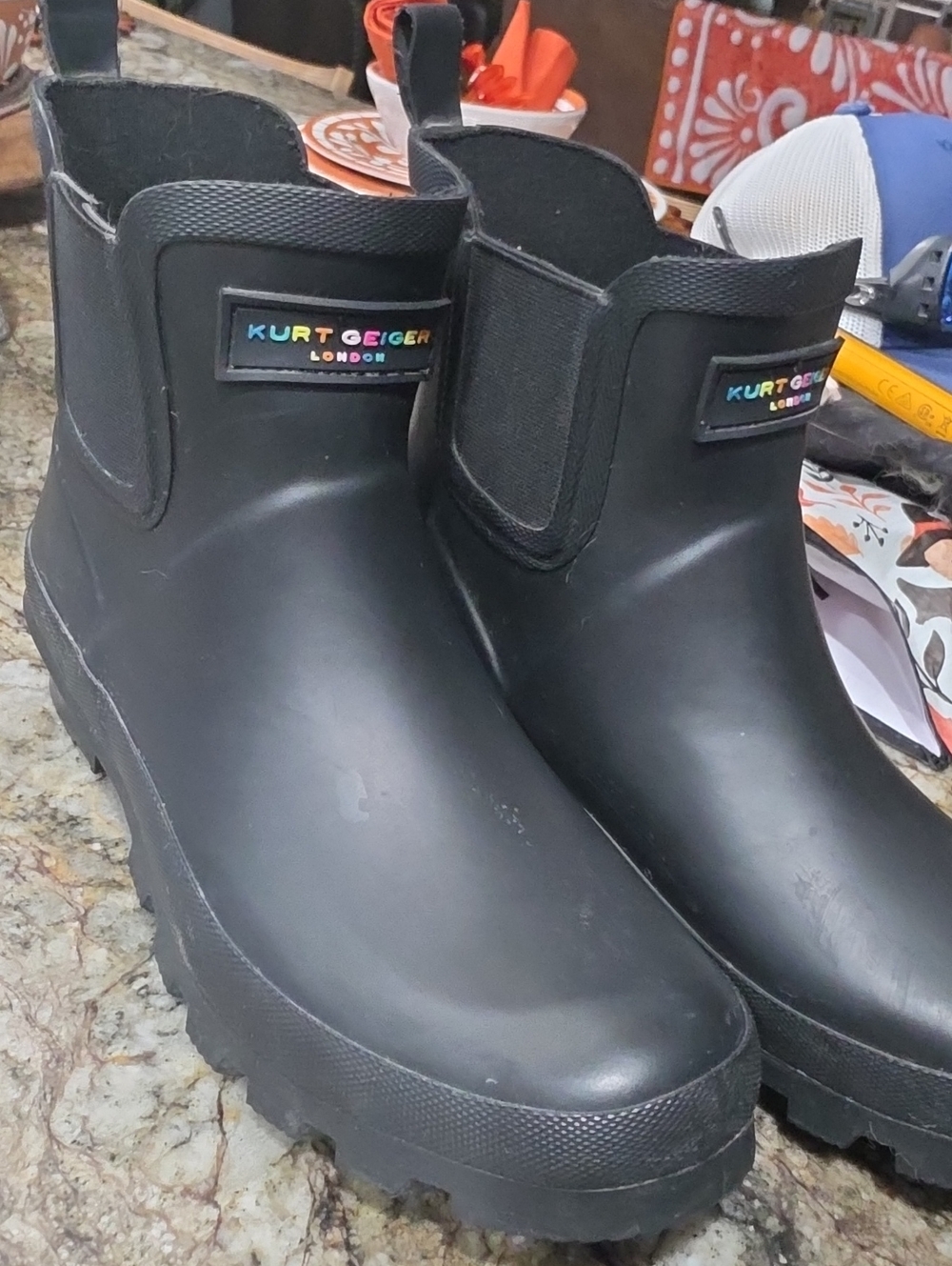 Kurt Geiger Womans Black Rain Boots